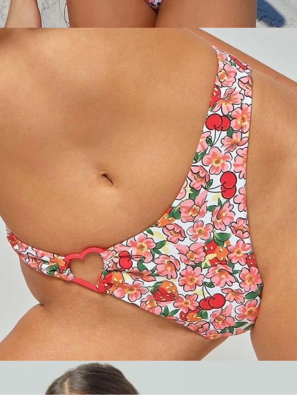Blackbough Swim Women's Pink And Red Bikini Bottoms